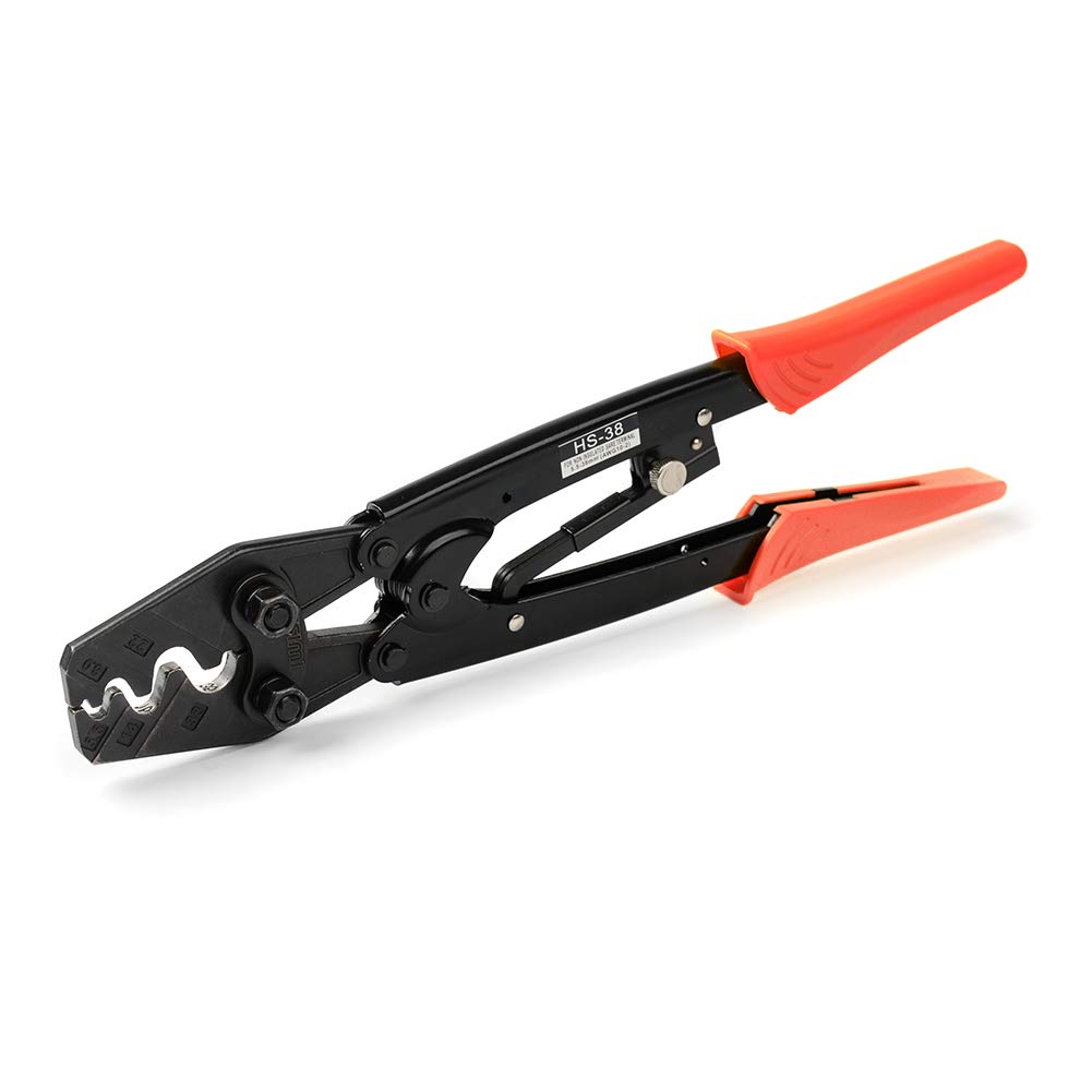 IWISS Bare Crimp Bare Crimp Crimping Compatible with HS-38 Terminals, Sleeves, Tool, General-Purpose Type, 5.5-38.0 Sq.