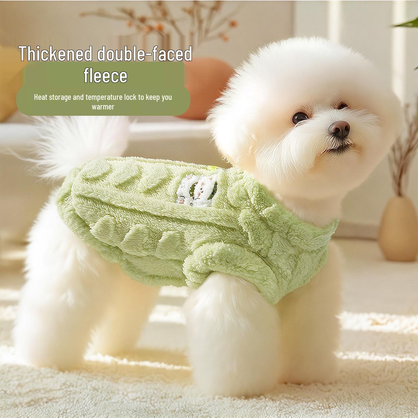 

Warm Fleece Vest for Small Dogs - Autumn/Winter Style for Bichon, Teddy, Schnauzer S - Chest 32cm (Weight 2.5-4 lbs)