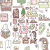 INS Kawaii Rabbit Cartoon Stickers Korean Style Creative Decals for Diary Notebook Scrapbook Decoration