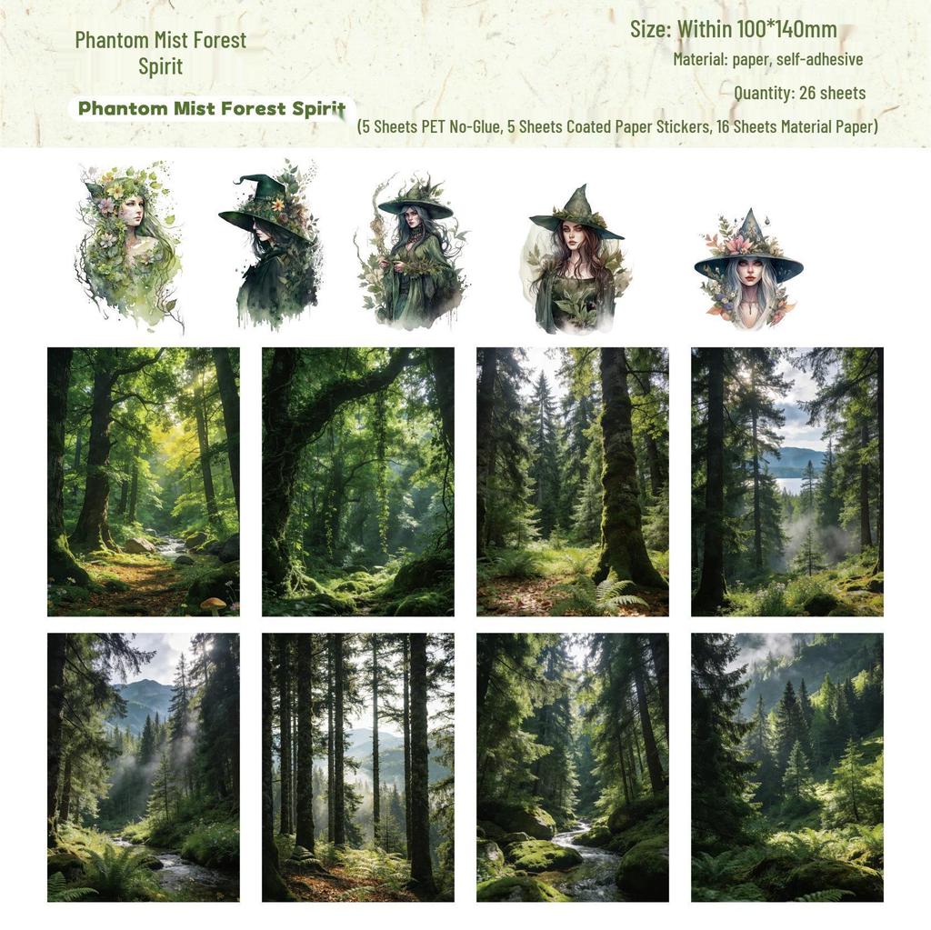 Retro Story Seria Xunxian: Europejski Zestaw Materiałów z Postaciami - 6 Stylów do Dekoracji Dziennika