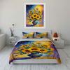 Sunflowers in mosaic vase. Bedding sets Duvet cover sets Duvet covers Pillowcases(1* Duvet Cover 2* Pillowcases without duvet insert)