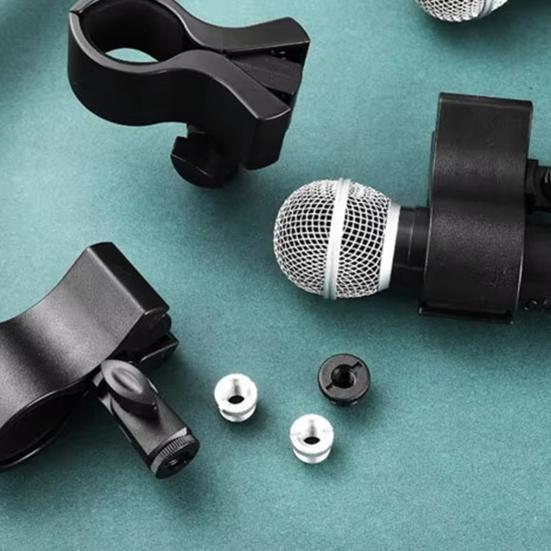 Klips do mikrofonu Regulowany klips do mikrofonu dla mikrofonów o zakresie średnicy zewnętrznej 1,26" od 2,36" na scenę, do kościoła, do studia