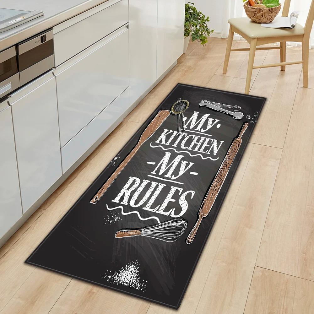 Tableware Pattern Home Kitchen Floor Mat Door Decoration Floor Mat