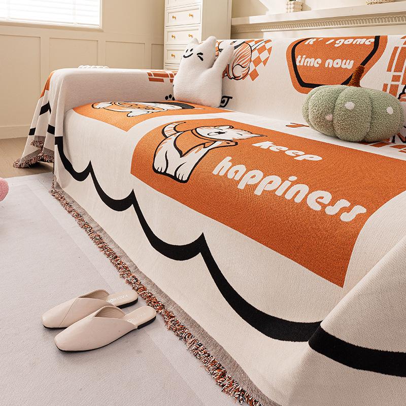 

Cartoon Style Sofa Cover Popular New Four-Season Universal One Full Cover Sofa Cover Sofa Cushion 180*130cm