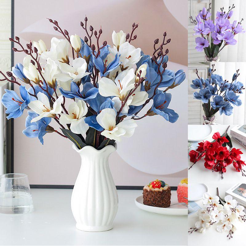 High Quality Artificial Magnolia Silk Flowers With Real Touch For Bridal Parties And Events