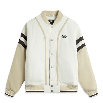 Li Ning Badfive Serie Locker Bequeme Letter Jacke Herren Jacke Off-White Coastal-Gray AJMV009-4