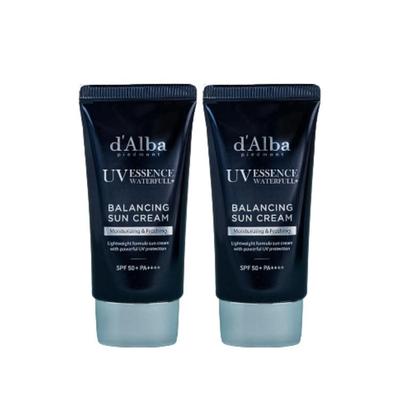 Vegan Men's Balancing Sunscreen SPF50+ PA++++ Oil Control UV Protection Sun Cream 50ml X2 Set