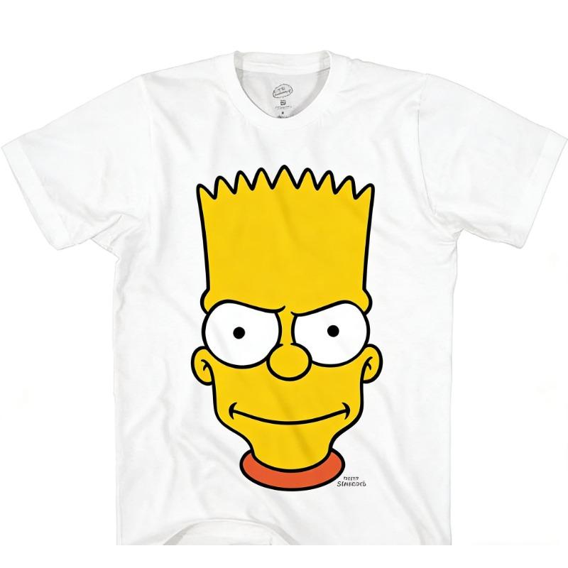 Simpsons Cartoon Casual Hip-Hop Unisex T-Shirt for Adults and Children, Parent-Child