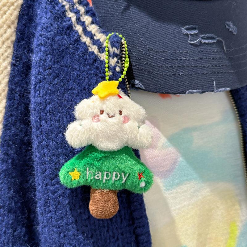 

Cute Cartoon Christmas Tree Santa Claus Plush Keychain Kawaii Christmas Stuffed Doll Toys Backpack Pendant Ornament Accessories