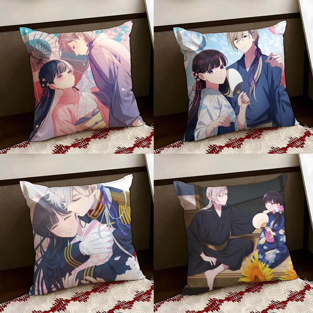 Anime My HHappy MMarriage Cushion Cover Reversible Soft Durable Pillow Cover Home Car MultiScene Use for Daily Comfort