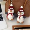 Creative Plush Penguin Keychain with Red Hat - Cute Christmas & New Year Gift Pendant