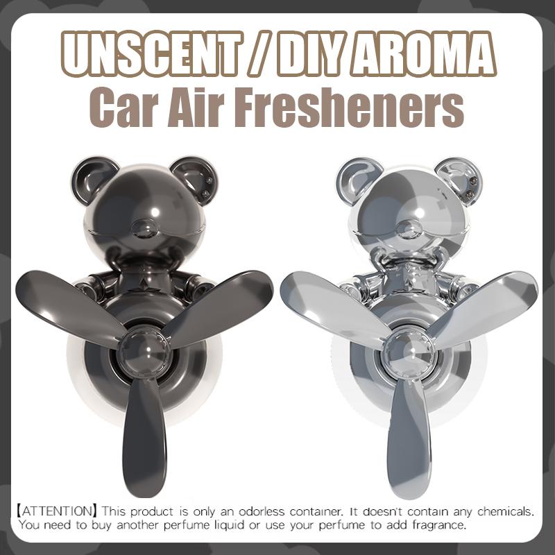 No perfume DIY fragrance teddy bear pilot car air freshener vent aroma diffuser rotating plane decorations accessories ornaments