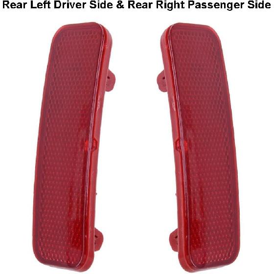 Red Rear Bumper Reflector, Compatible with Ford Transit 150/250/350/350 HD 2015-2020, Transit Connect 2014-2022, Brake Light Lamp Red Lens Rear