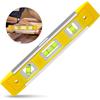 9 Inch Torpedo Level, Magnetic Box Level with 45°/90°/180° Bubbles, Shock Resistant Bubble Level Tool for Measuring