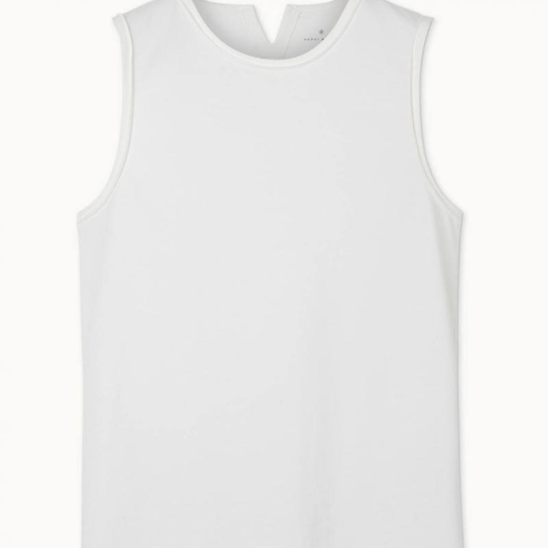 Budhi Mudra V Slit sleeVeless Top Star White  B61003atn63 V10 