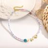 Color Blocked Bead Collarbone Chain Ocean Design Ceramic Necklace Small Fish Bohemian Necklace for Women