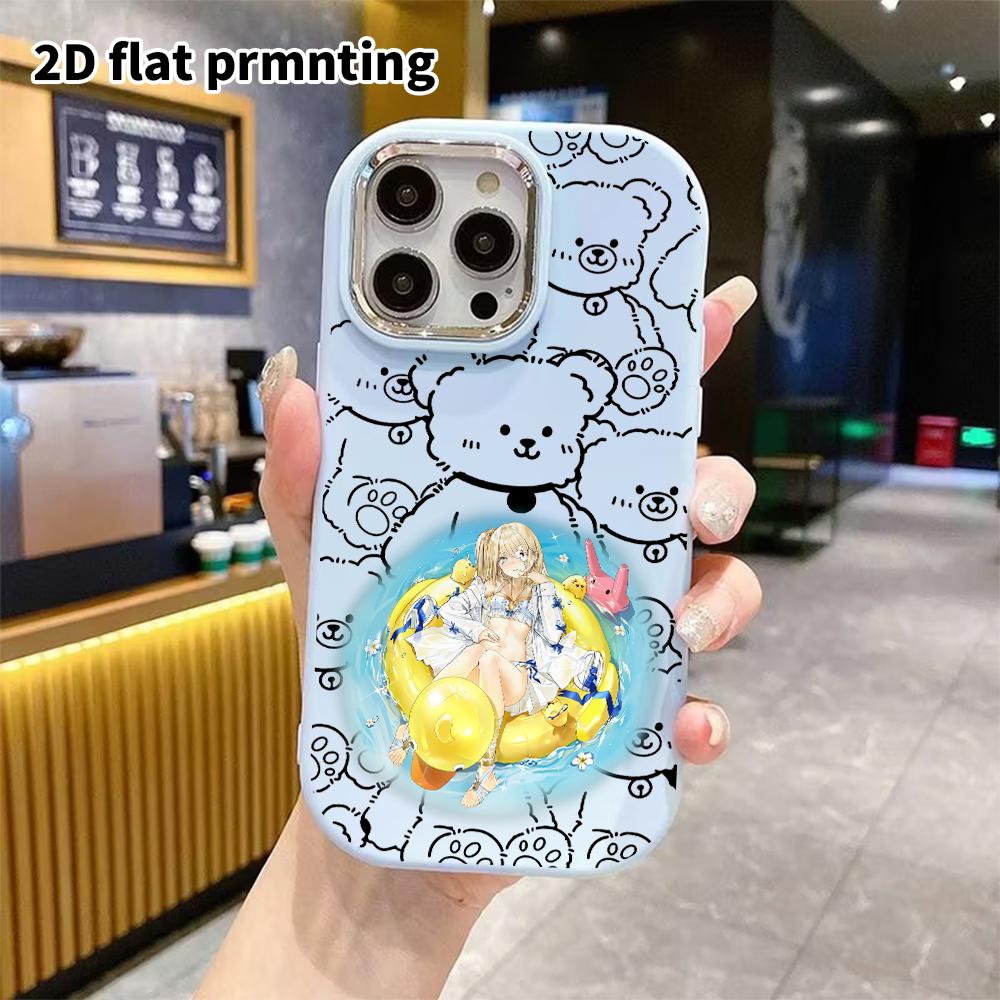 Phone Case: 2D Flat Design Suitable for iPhone 18 17 16 15 14 13 Pro Protective Case, Couple Style, Pool Play, Christmas and Halloween Gift