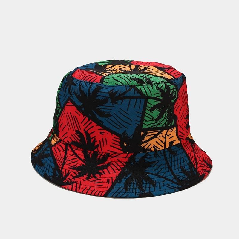 Classic Vintage Print Doublesided Sun Hat For Men Women Summer Outdoor Uv Protection