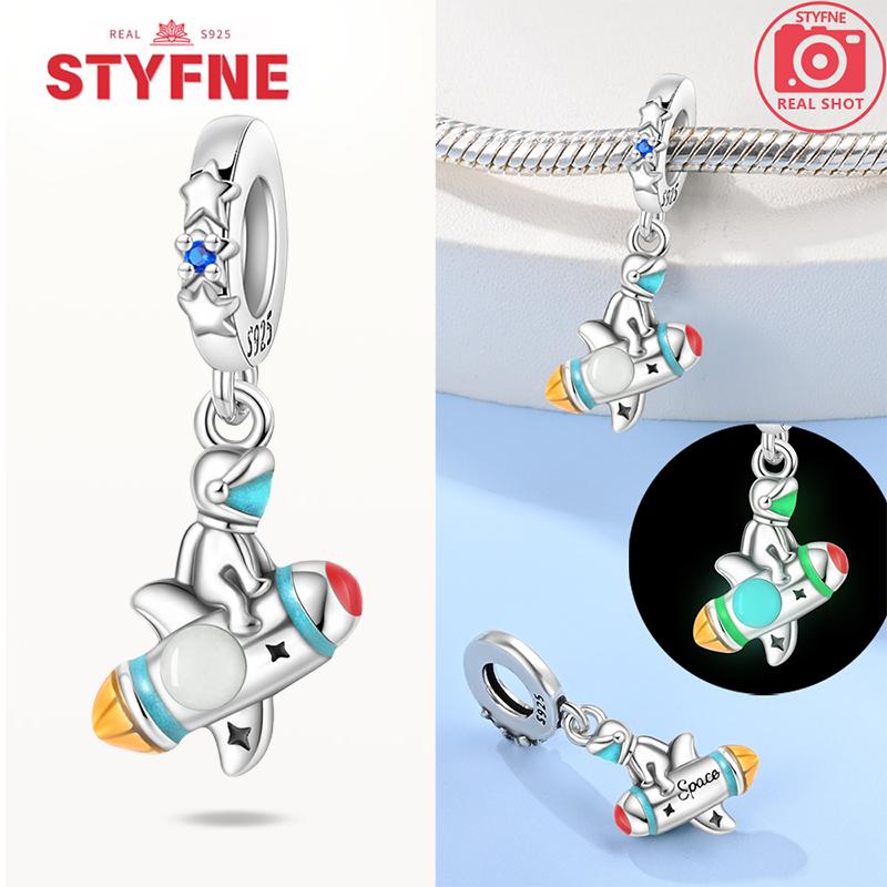 Copperluminous Beads Rabbit Astronaut Spaceship Charms Fitoriginal Bracelets Diy Fine Jewelry Gift For Women