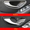 Fibra de carbono carro interior porta braço maçaneta capa guarnição porta tigela quadro adesivos para mercedes benz ce classe w205 w213 glc x253