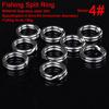 100pcs/Set 3#-8# Fishing Split Rings Double-Loop SS Lures Tackle Connectors Tool