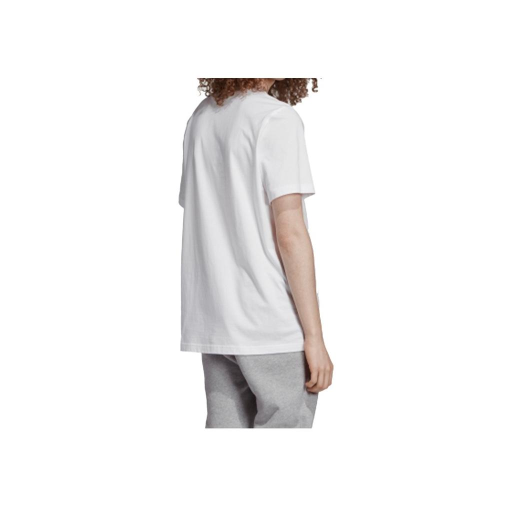Adidas Originals Trefoil Embroidered Shoe Print Short Sleeve T-Shirt Men Tops White ED6929