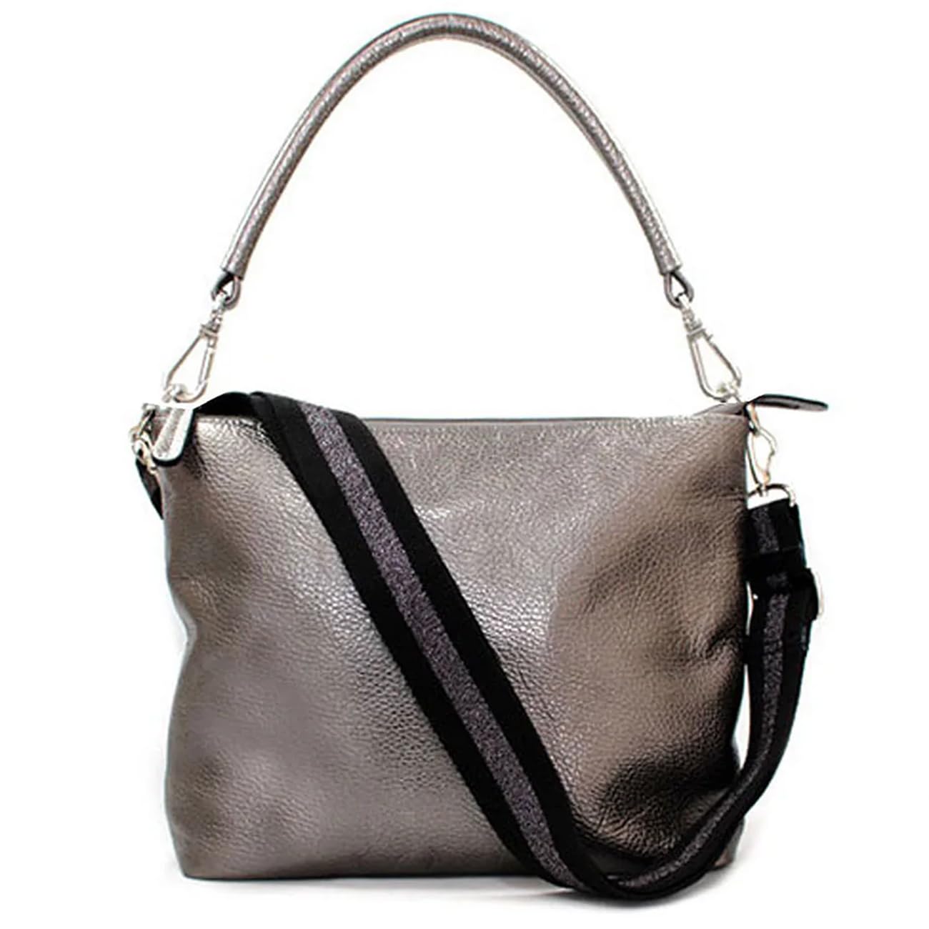 

Salon de Alphard Women s Genuine Leather Shoulder Bag, Horizontal Pochette, Medium Size, Lightweight, with Leather Handle, Crossbody, Perfect for