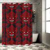 Red and Black Monster Shower Curtain with Gothic Design Halloween Decor for Bathroom Waterproof Fabric Home Décor Accessories