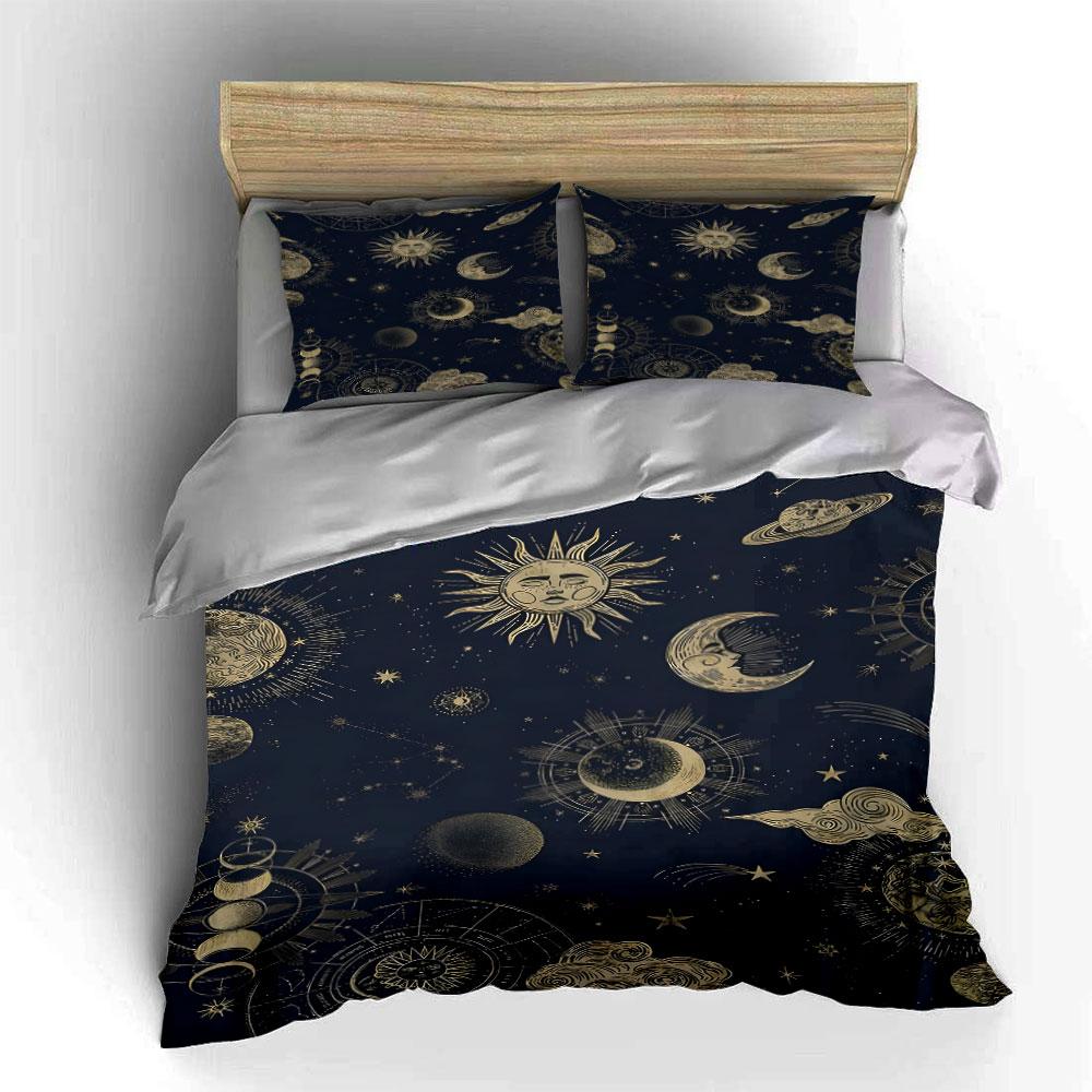 "Cosmic dreams unfold beautifully." Bedding sets Duvet covers Pillowcases(1* Duvet Cover 2* Pillowcases without duvet insert)