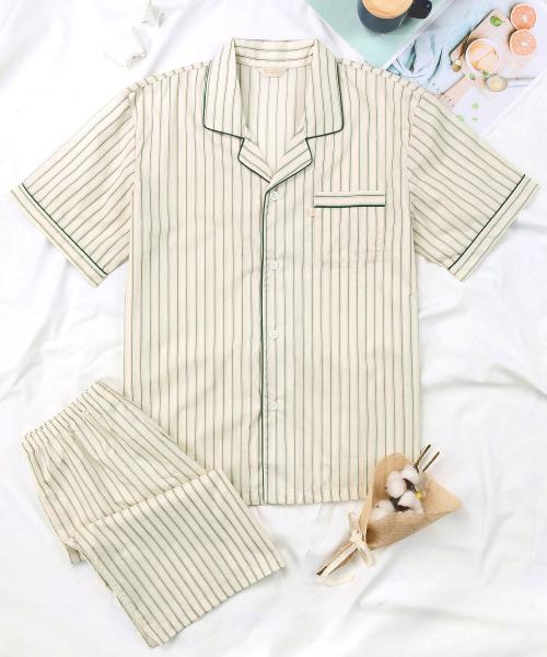 

[Цветок Мая] Лист ST Короткий Рукав Чистый Хлопок Мужской Большого Размера Комплект Пижамы [Отправка из Кореи] 100% Оригинал M