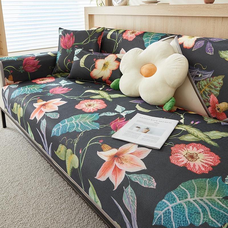 Youth Summer Sofa Cushion Summer Mat Sofa Cover Dust Cover Summer Cool Non-Slip Living Room Sofa Cover Towel