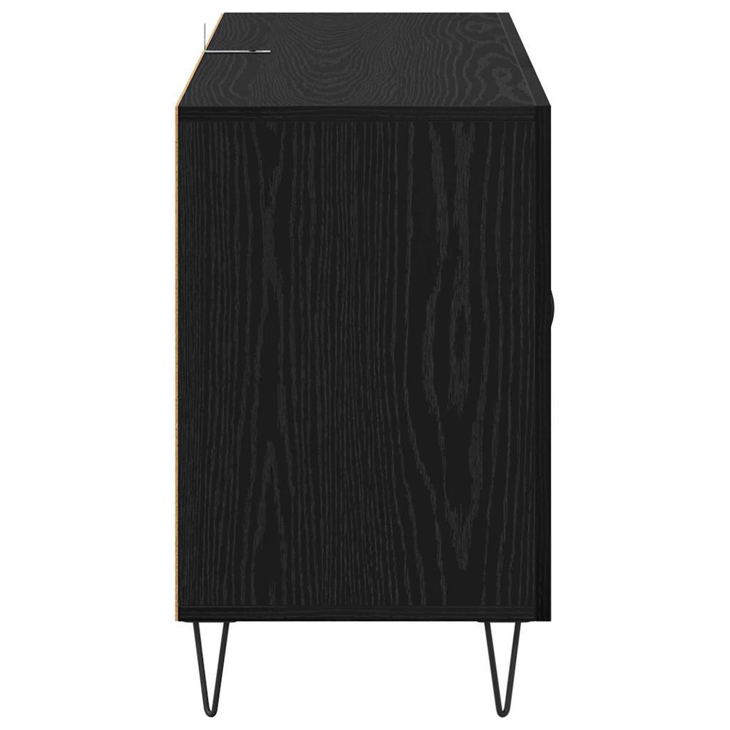 Sideboard in Black Oak Look 100 x 36 x 60 cm Engineered Wood