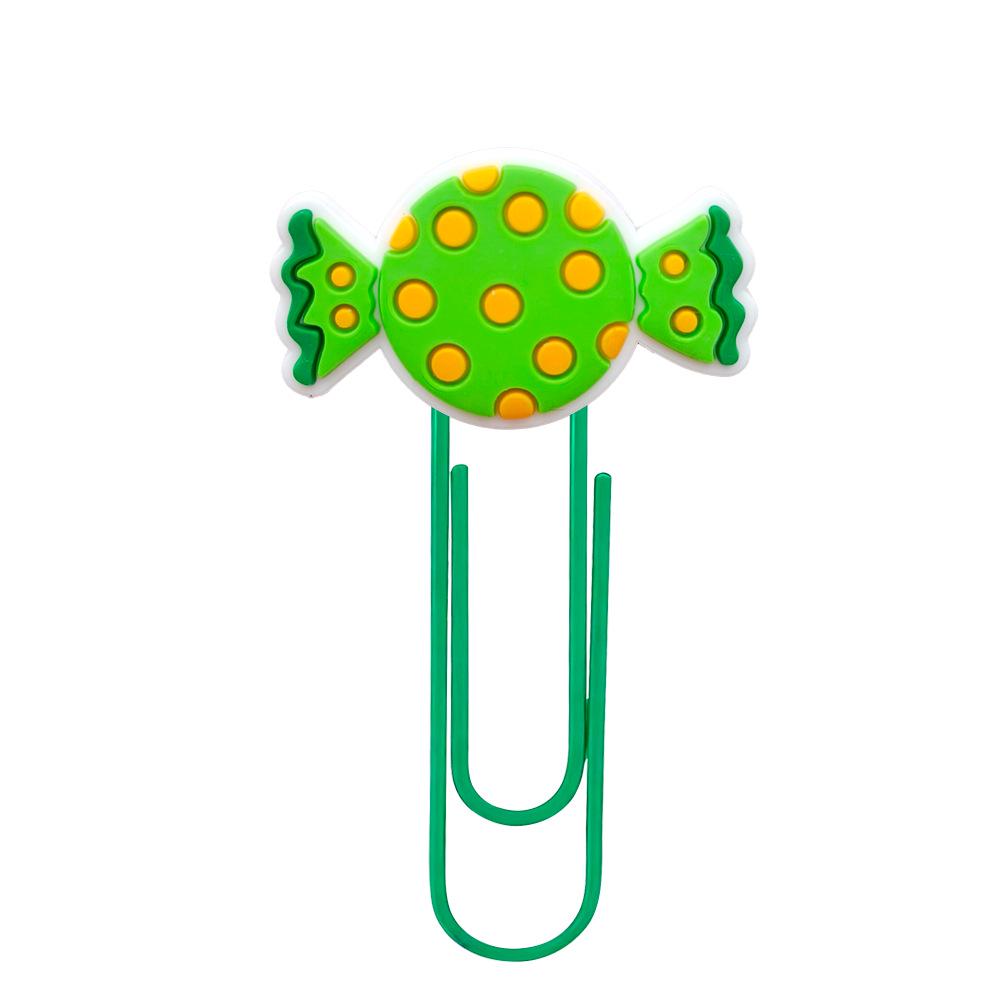 Large Cute Cartoon PVC Candy Paperclip Bookmark - U-shaped Pin Office Supplies