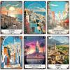 Maghreb Travel Cityscape Metal Sign Egypt Algiers Algeria Djerba Tunisia Marrakesh Morocco Alger Hoggar Oran Casablanca Agadir