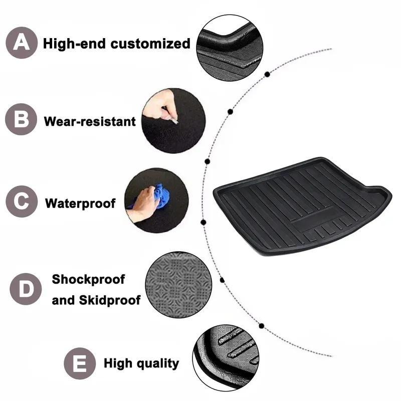 Ladebodenmatte Teppich Schlamm Heckklappe Kofferraum Matte Liner Für Ford Escape Kuga Kratzschutz Überzug 2013-2018 Stoßfest Wasserdicht