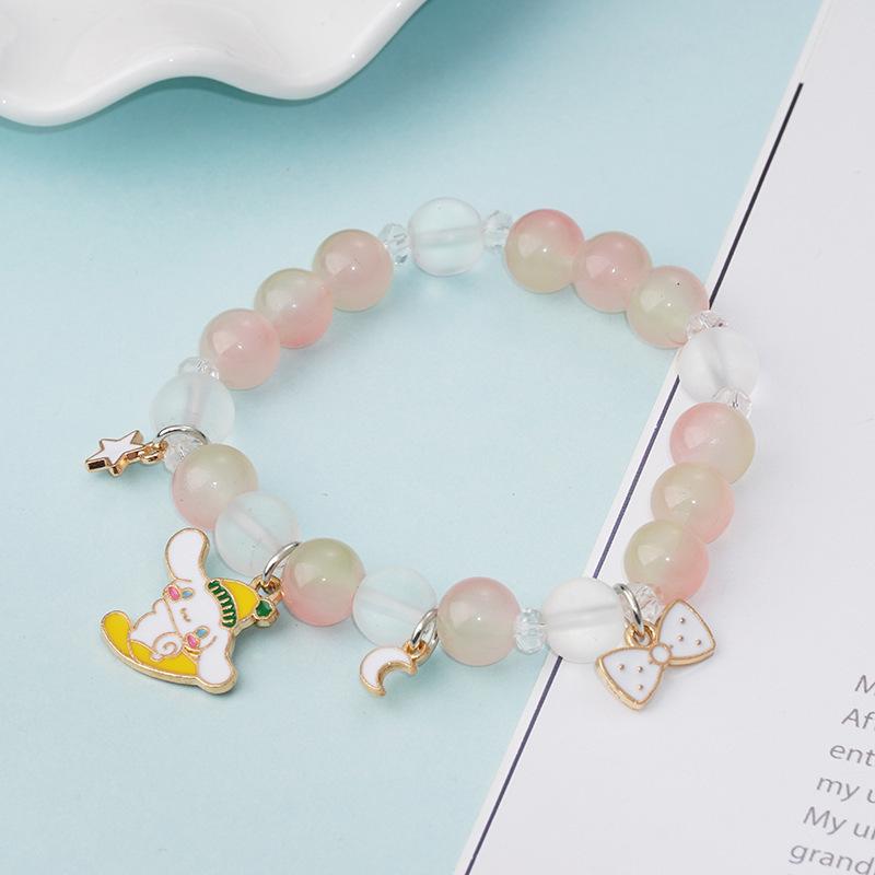 2023 Korean Style Temperament Cute Cinnamoroll Crystal Beaded Bracelet for Women