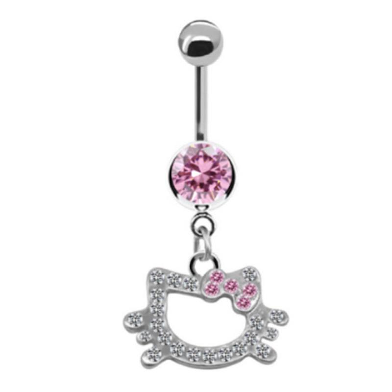 Colorful Butterfly Heart Belly Button Rings For Women Girls Sexy Navel Ring Drop Dangle Body Jewelry Beach Belly Navel Rings