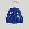 Hats for Women's Autumn and Winter New Bear Embroidered Knitted Hat Korean Style Versatile Wool Hat Couple Smiling Cloth Label Cold Hat Men