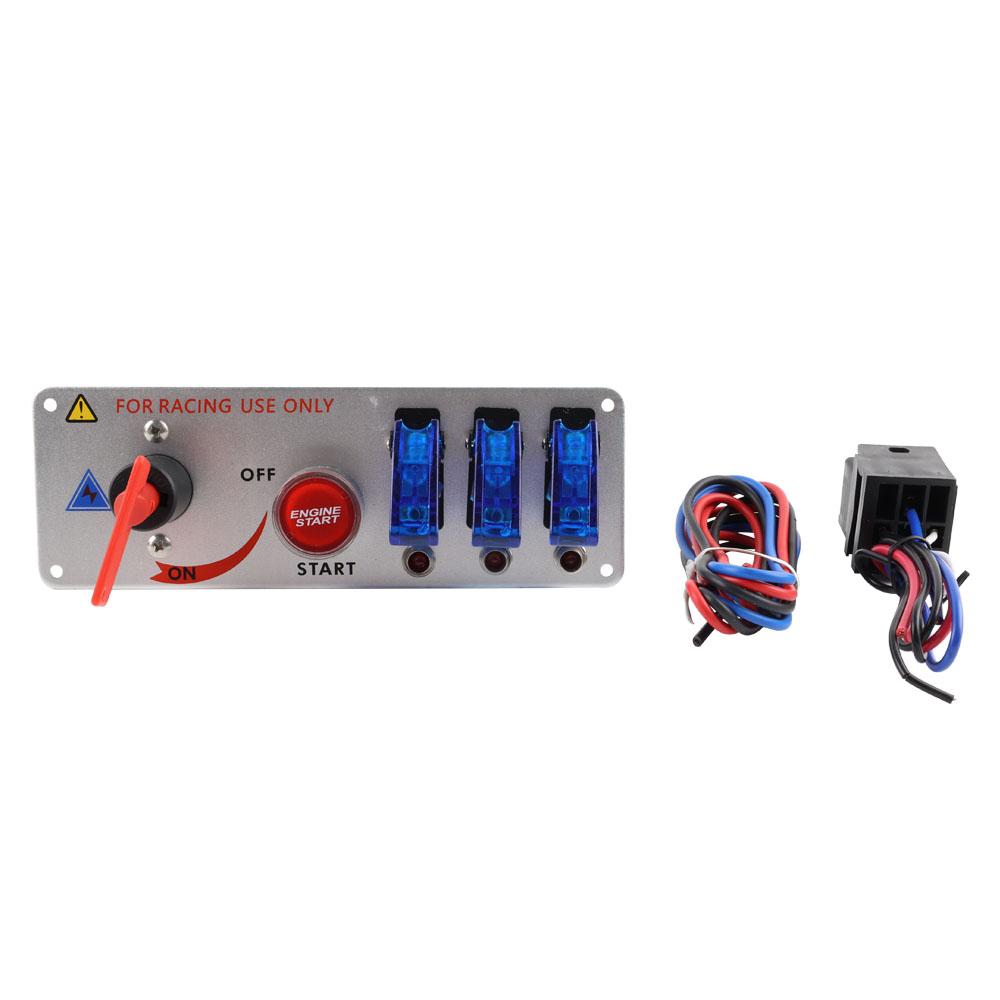 12V Auto LED Racing Car Ignition Engine Start On/Off Push Toggle Switch Panel 5 In 1 Toggle Switches Convenient And Safe Durable Battery Switches5