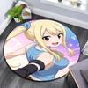 Lucy Heartfilia pattern round rug,Carpet Rug for Living Room Bedroom Playroom ,Non-slip Floor Mat,Holiday Gifts and Birthday Gifts.