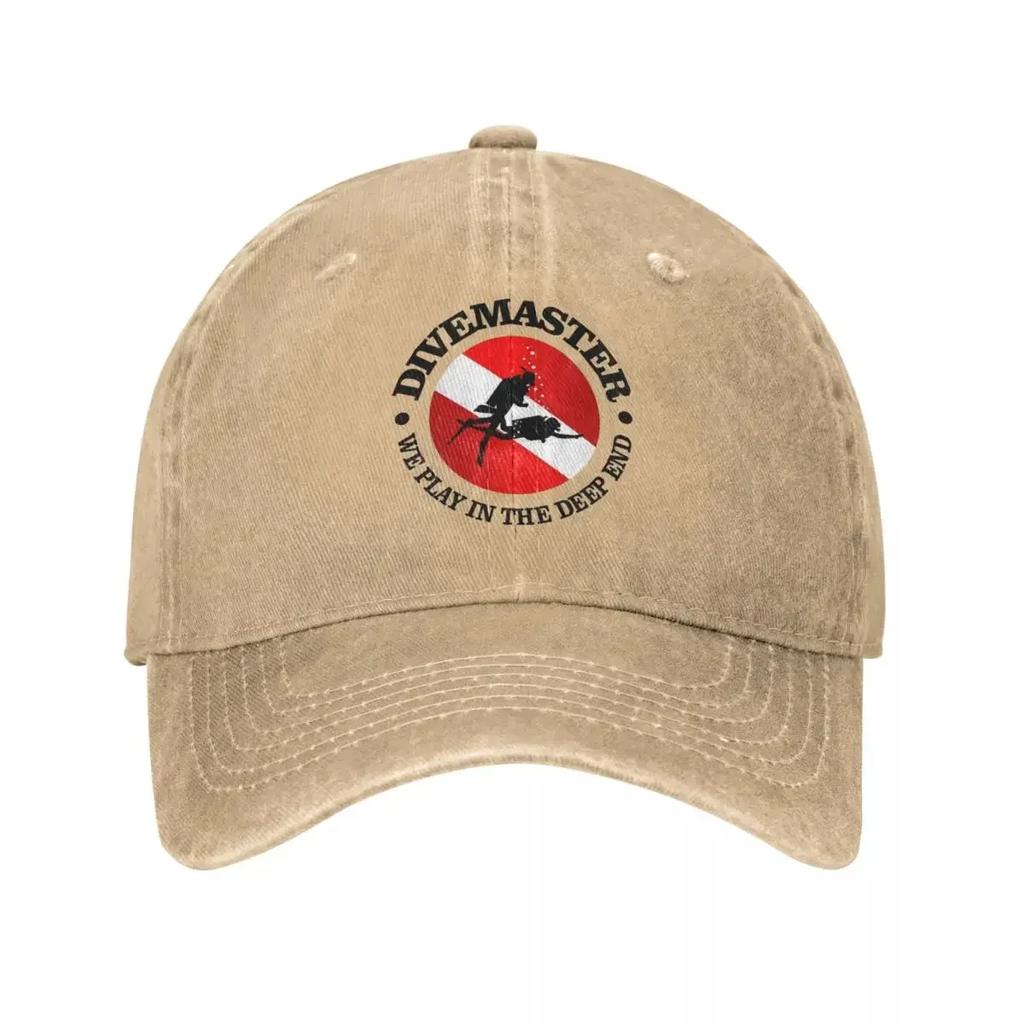Berretti da Baseball Vintage Divemaster per Subacquea Unisex Snapback in Denim Usurato Cappello per Tutte le Stagioni Viaggio Cappelli Morbidi Non Strutturati Cappellino