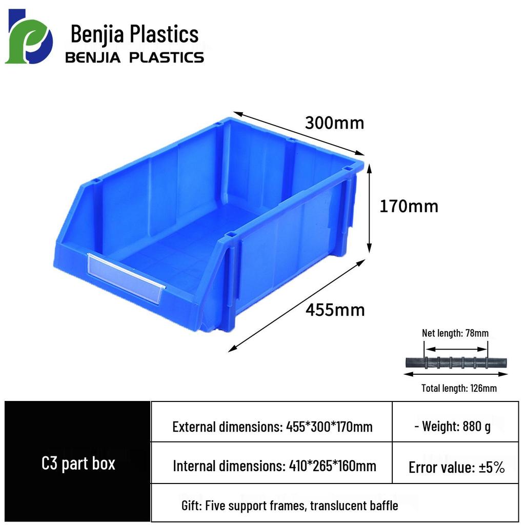 Large Wall-Mounted Plastic Screw Organizer with Compartments