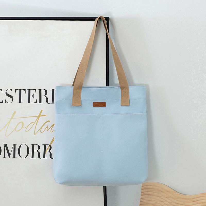 Spacious Canvas Crossbody Bag for College Students - Versatile Korean & Japanese Style
