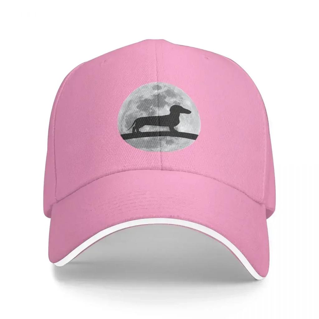 Dachshund Dog Night Moon dachshund Lover Baseball Cap  Hat Adjustable Dad Hat Sports Streetwear Outdoor for Sun Protection