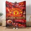 Manchester Personalized Text Blanket Gift Customizable Blanket Durable Comfort for Picnics Sofa Office Seaside All-Season Use