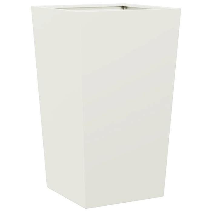 VidaXL Jardinière blanc 45x45x75 cm acier, jardinière d'extérieur, boîte à fleurs, boîte de jardin, jardinière de patio, 851096