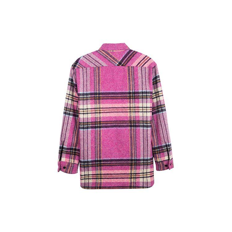 We11done Oversized Plaid Long Sleeve Shirt Unisex shirts Pink WD-BL3-20-900-U-PK