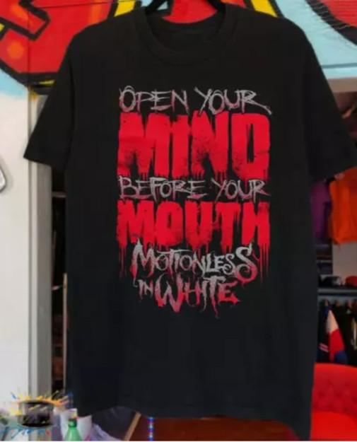 Motionless in White Open Your Mind Before Your Mouth Unisex T-Shirt Unisex T-Shirt L