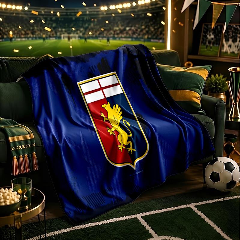 Löwen Schild Genua Decken Flanelldecken Plüsch für Sofa Bett Geschenke für Männer Frauen Reise Picknickdecke Weihnachts-Fan-Geschenke
