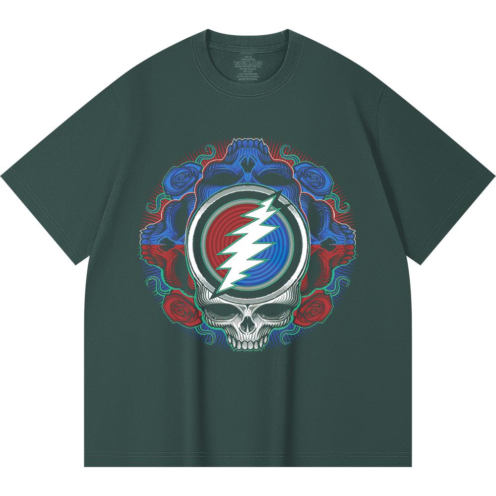 230 Gsm 100% Cotton Heavy Metal T-Shirt  Rock Band Popular Music Print Unisex Heavy Cotton T Shirt